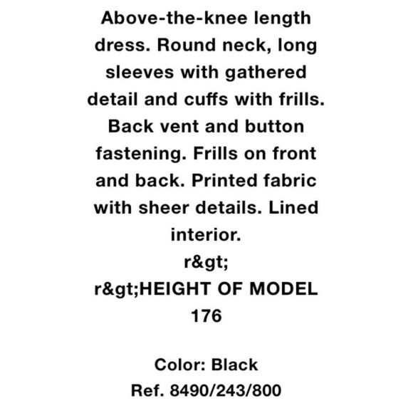 ✨ Zara black lace dress with frills✨ - Picture 7 of 13